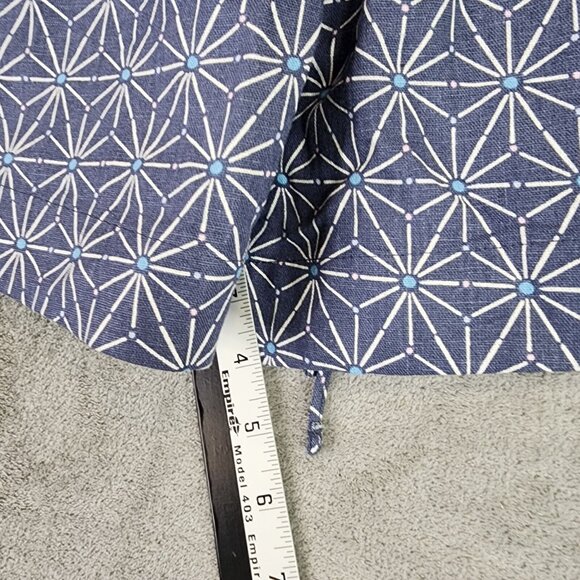 Womens A New Day Blue Patterned Pull On Linen Shorts High Waist 4" Inseam XS - Picture 5 of 8